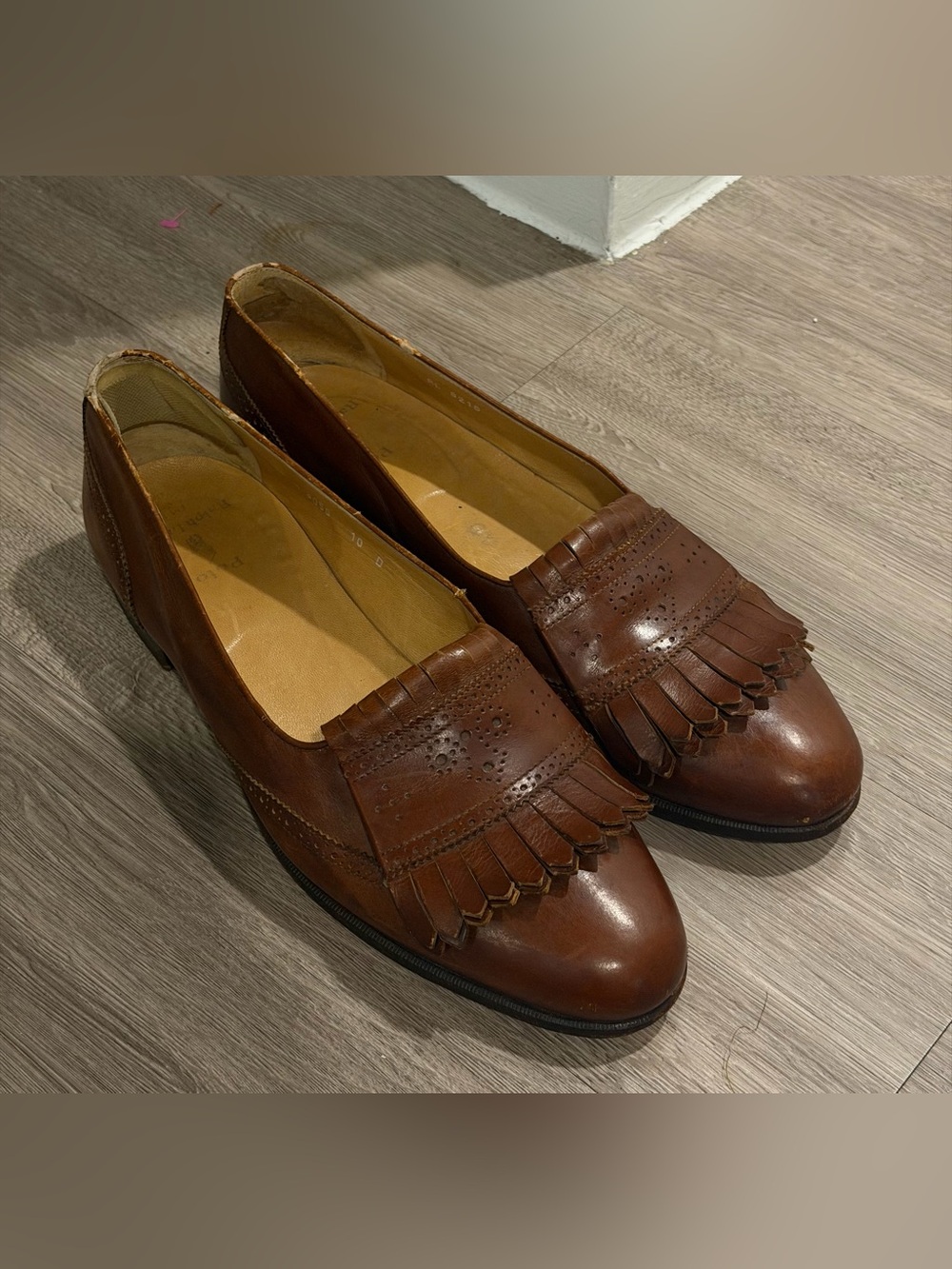Vintage Polo Ralph Lauren Leather Kiltie Tassel Loafers Brown Sz 10 D